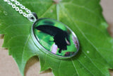 Asian Swallowtail Butterfly, Butterfly Pendant Necklace, Black Butterfly, Butterfly Necklace, Picture Pendant of Butterfly, Entomology
