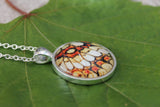 Fritillary Butterfly Wing, Orange and Yellow Butterfly, Butterfy Necklace, Butterfly Wing Necklace, Picture Pendant, Entomology Necklace