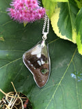 Real Purple Spotted Swallowtail Wing, Butterfly Wing Pendant Necklace, Purple and Black, Butterfly Wing Necklace, wing Encased in Resin