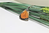 Real Monarch Wing v2, Monarch Necklace, Real Wing Necklace, Orange Butterfly Necklace, Danaus Plexippus Necklace, Entomology, Butterfly Wing