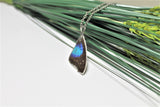 Turquoise Emperor Wing, Butterfly Wing Pendant Necklace, Doxocopa Cherubina, Butterfly Wing Necklace, wing Encased in Resin, Zoology,