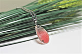 Real Pink Glasswing Wing, Butterfly Wing Pendant Necklace, Cithaeria aurora, Butterfly Wing Necklace, wing Encased in Resin, insect jewelry