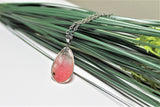 Real Pink Glasswing Wing, Butterfly Wing Pendant Necklace, Cithaeria aurora, Butterfly Wing Necklace, wing Encased in Resin, insect jewelry