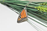 Real Monarch Wing, Monarch Necklace, Real Wing Necklace, Orange Butterfly Necklace, Danaus Plexippus Necklace, Entomology, Butterfly