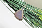Real Morpho Thamyris v2, Silver Butterfly Necklace, Real Wing Necklace, Iridescent Butterfly Necklace, Lepidoptera Necklace, Entomology,