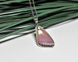 Spotted Lilac Tree Nymph, Butterfly Wing Pendant Necklace, Sevenia pechueli, Butterfly Wing Necklace, wing Encased in Resin, Zoology, Wing