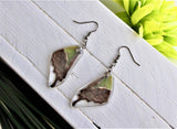 Graphium Weiskei Wing Earrings, Real Purple Spotted Swallowtail, Butterfly Wing Earring Set, Butterfly Wing Preserved, Wing Encased in Resin