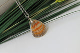 Red Lacewing Wing Necklace v2, Butterfly Wing Necklace, Cethosia biblis, Butterfly Wing Pendant, wing Encased in Resin, Zoology, Entomology