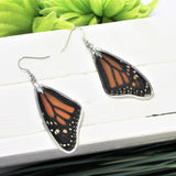 Real Monarch Wing Earrings, Monarch Earrings, Real Wing Earrings, Orange Butterfly Necklace, Danaus Plexippus, Entomology Jewelry, Butterfly