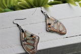 Malachite Wing Earrings, Butterfly Wing Earrings, Insect Earrings, Wing Earrings, Wing Encased in Resin, Preserved Wing, Entemology Jewelry