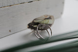 Malachite Wing Ring, Butterfly Wing Pendant Ring, Siproeta stelenes, Butterfly Wing Ring, Insect Ring, wing Encased in Resin, Preserved Wing