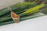 Red Lacewing Wing Necklace, Butterfly Wing Necklace, Cethosia biblis, Butterfly Wing Pendant, wing Encased in Resin, Zoology, Entomology