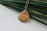 Red Lacewing Wing Necklace v2, Butterfly Wing Necklace, Cethosia biblis, Butterfly Wing Pendant, wing Encased in Resin, Zoology, Entomology