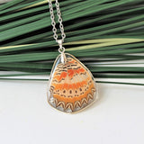 Red Lacewing Wing Necklace v2, Butterfly Wing Necklace, Cethosia biblis, Butterfly Wing Pendant, wing Encased in Resin, Zoology, Entomology
