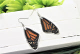 Real Monarch Wing Earrings, Monarch Earrings, Real Wing Earrings, Orange Butterfly Necklace, Danaus Plexippus, Entomology Jewelry, Butterfly