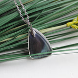 Leprieur's Glory Upper Wing Necklace, Butterfly Wing Necklace, Callithea Leprieuri, Entemology, Wing Encased in Resin, Preserved Butterfly