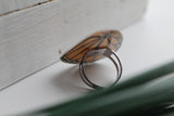 Real Monarch Wing Ring, Monarch Ring, Real Wing Ring, Orange Butterfly, Danaus Plexippus Ring, Zoology Ring, Entomology Ring, Insect Ring