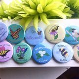 Got Milkweed? Pinback Button, Magnet or Button, 1.5 Inch Button, Butterfly Button, Butterfly Pin, Nature Lover, Save the Monarchs